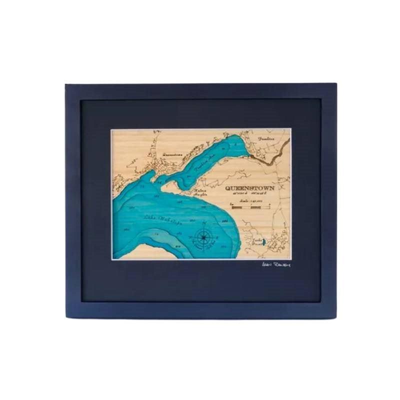 Queenstown 3D Wooden Map - Small