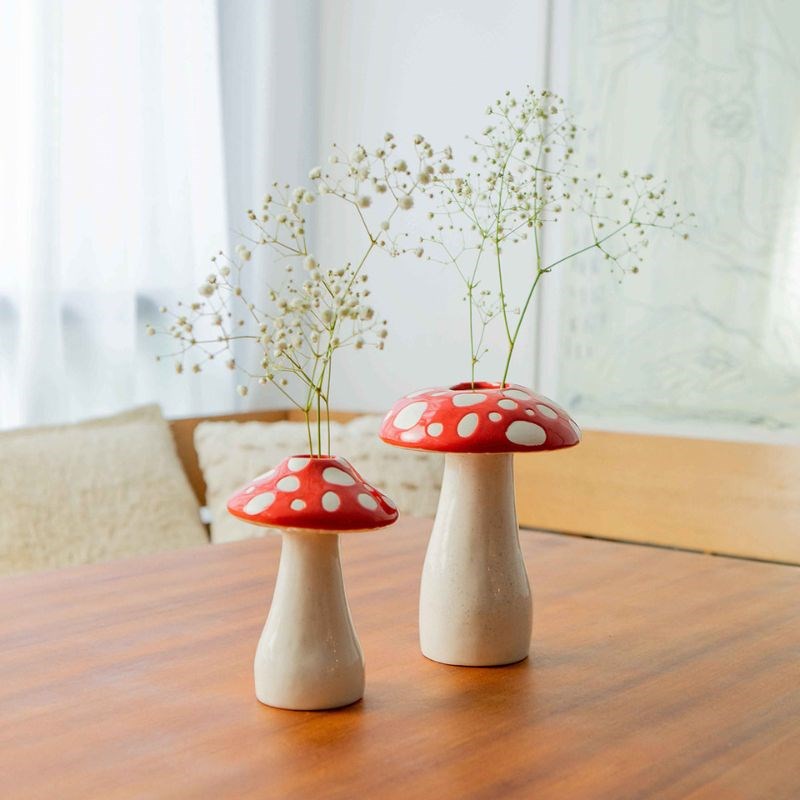 Amanita Mushroom Vase Small
