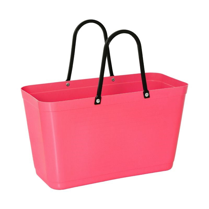 Hinza Green Plastic Bag in tropical pink