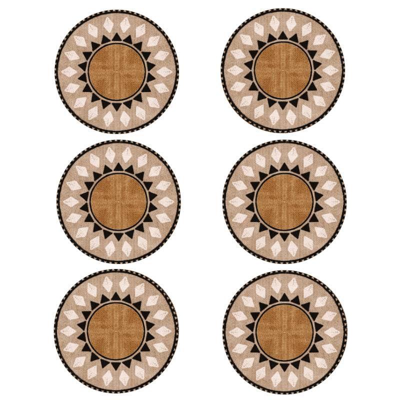 Round Vinyl Coasters Egoda - set of 6