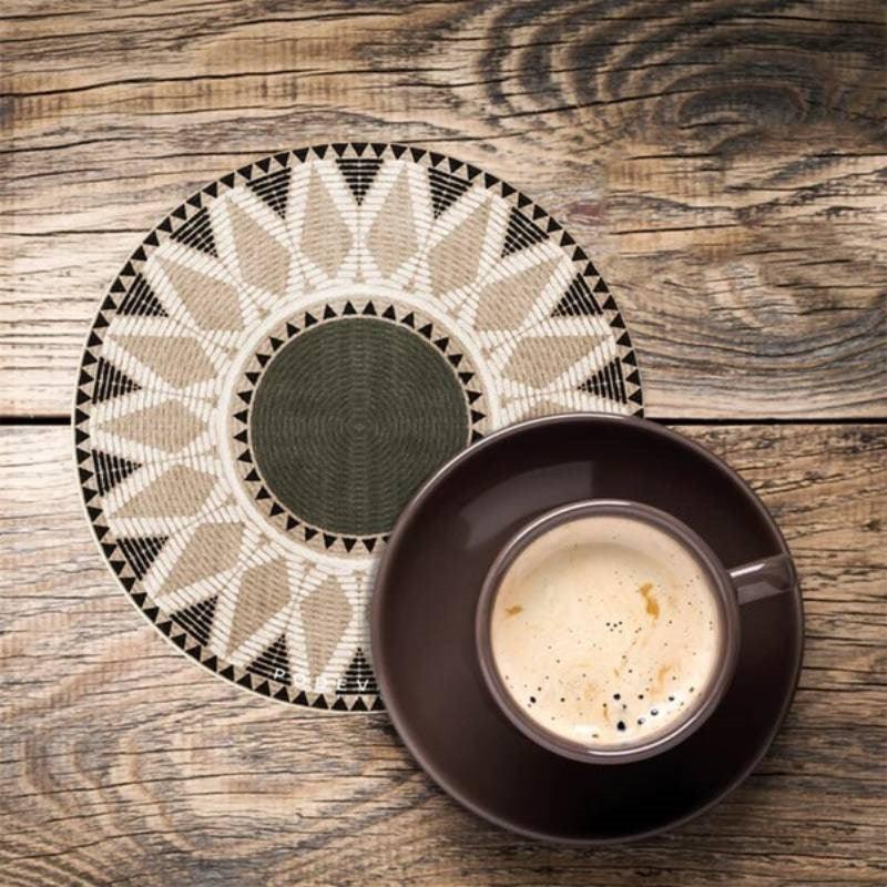 Round Vinyl Coasters Bevala - set of 6