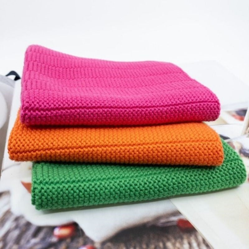 Shagadelic Organic Knitted Dishcloths - set of 3