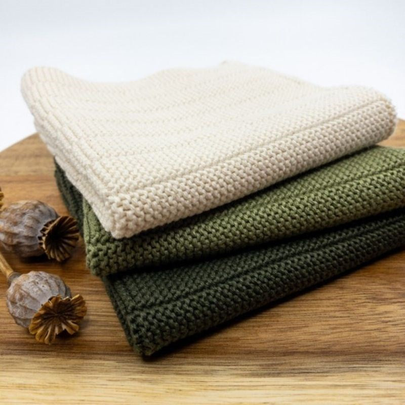 Magnolia Organic Knitted Dishcloths - set of 3