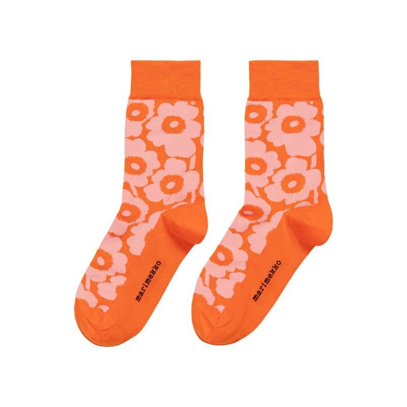 Kirmailla Unikko Tone Socks in light pink, orange
