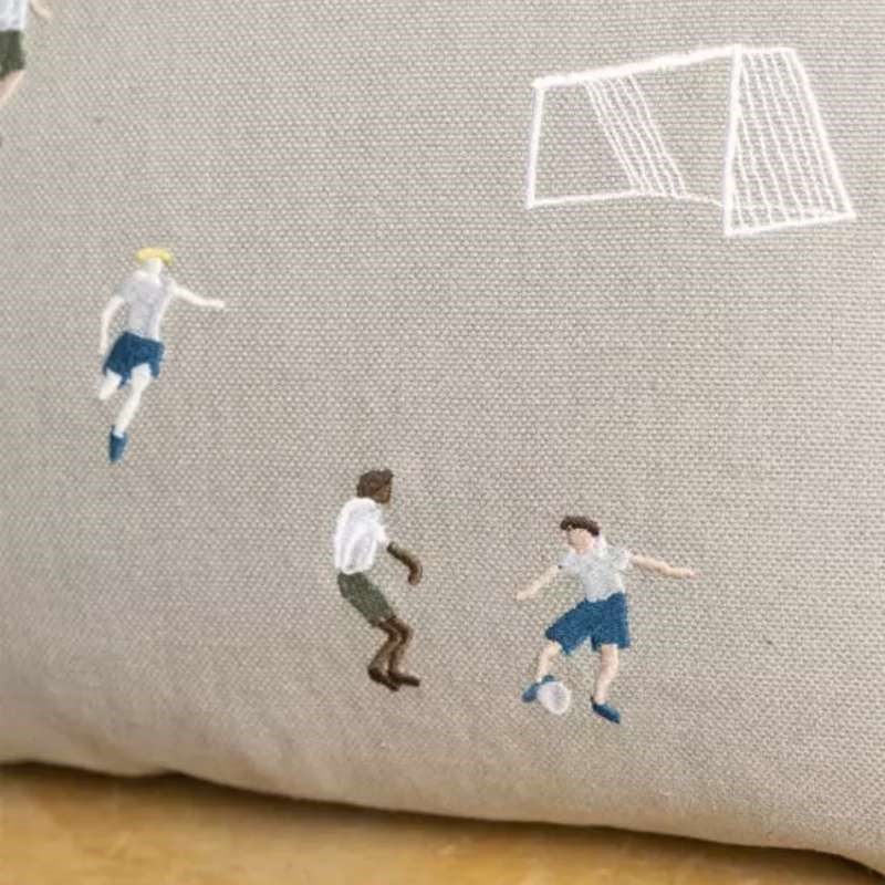Soccer Embroidered Cushion Cover 60x40cm