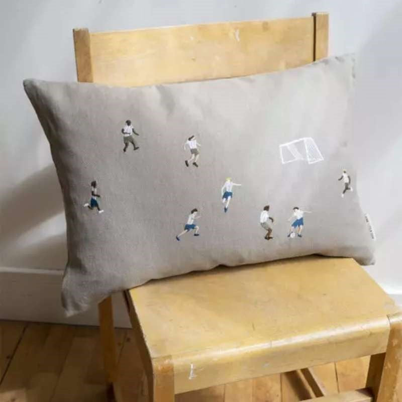 Soccer Embroidered Cushion Cover 60x40cm