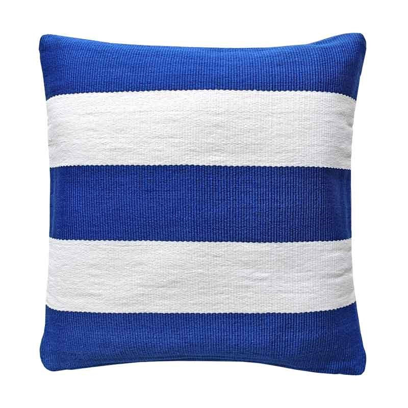 Cobalt Deck Stripe Outdoor Cushion Cover 50cm
