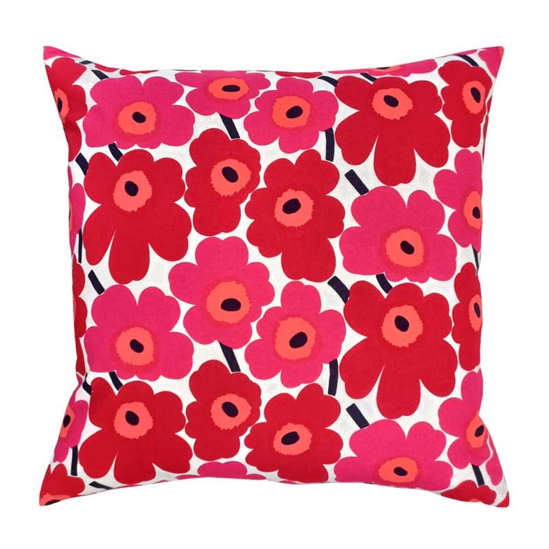 Mini Unikko Cushion Cover 50cm in red, pink