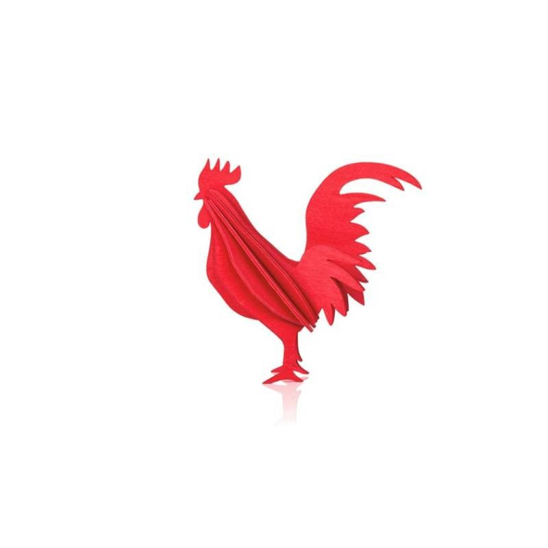 Lovi Rooster 10cm in bright red