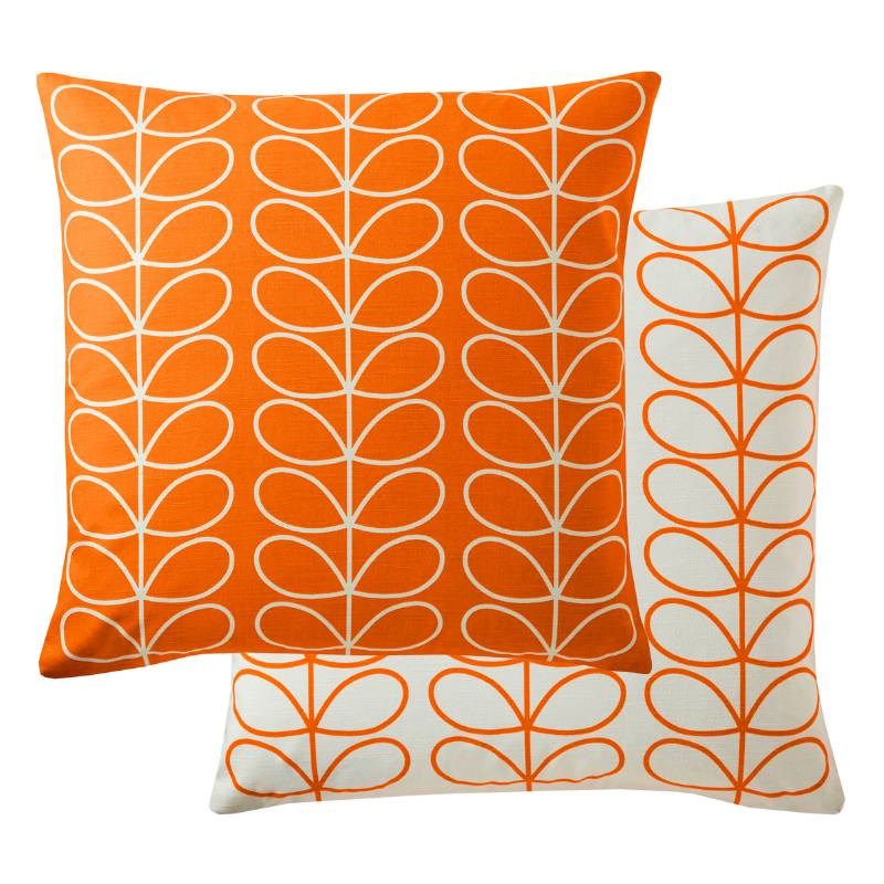 Small Linear Stem Cushion Cover 50cm in persimmon