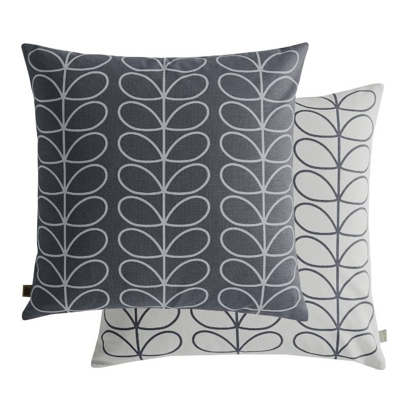 Small Linear Stem Cushion Cover 50cm in cool grey