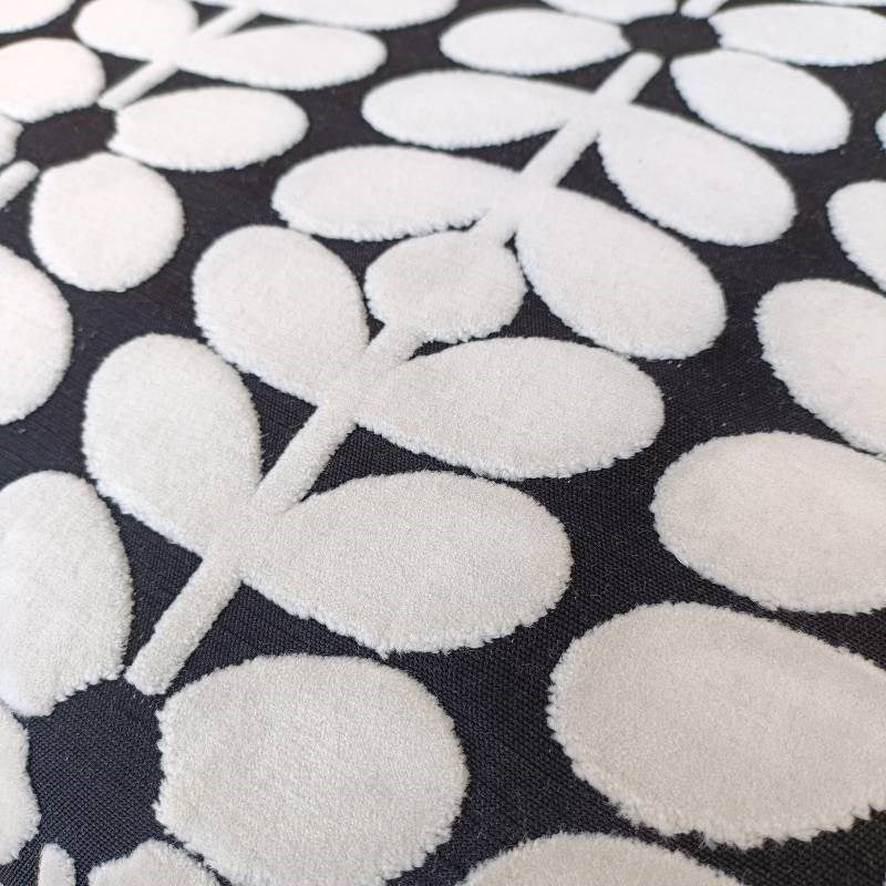 Velvet Sixties Stem Cushion Cover 50cm in charcoal
