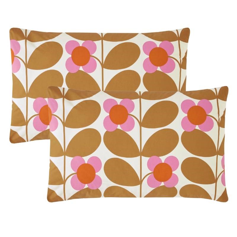 Stem Bloom Pillowcase Pair 50x75cm in saffron