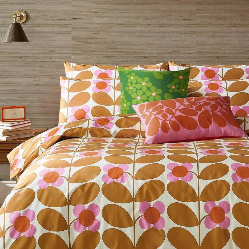 Stem Bloom Pillowcase Pair 50x75cm in saffron