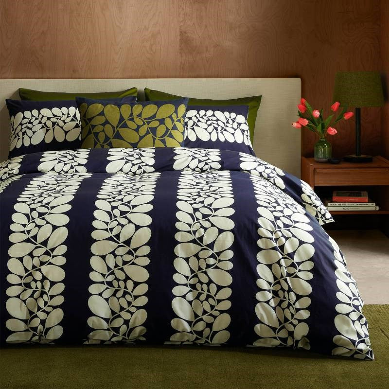 Sycamore Stripe Bedding Set 200x200cm in space blue