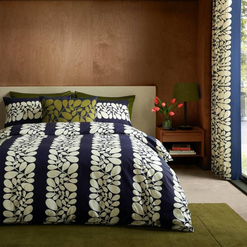 Sycamore Stripe Pillowcase Pair 50x75cm in space blue