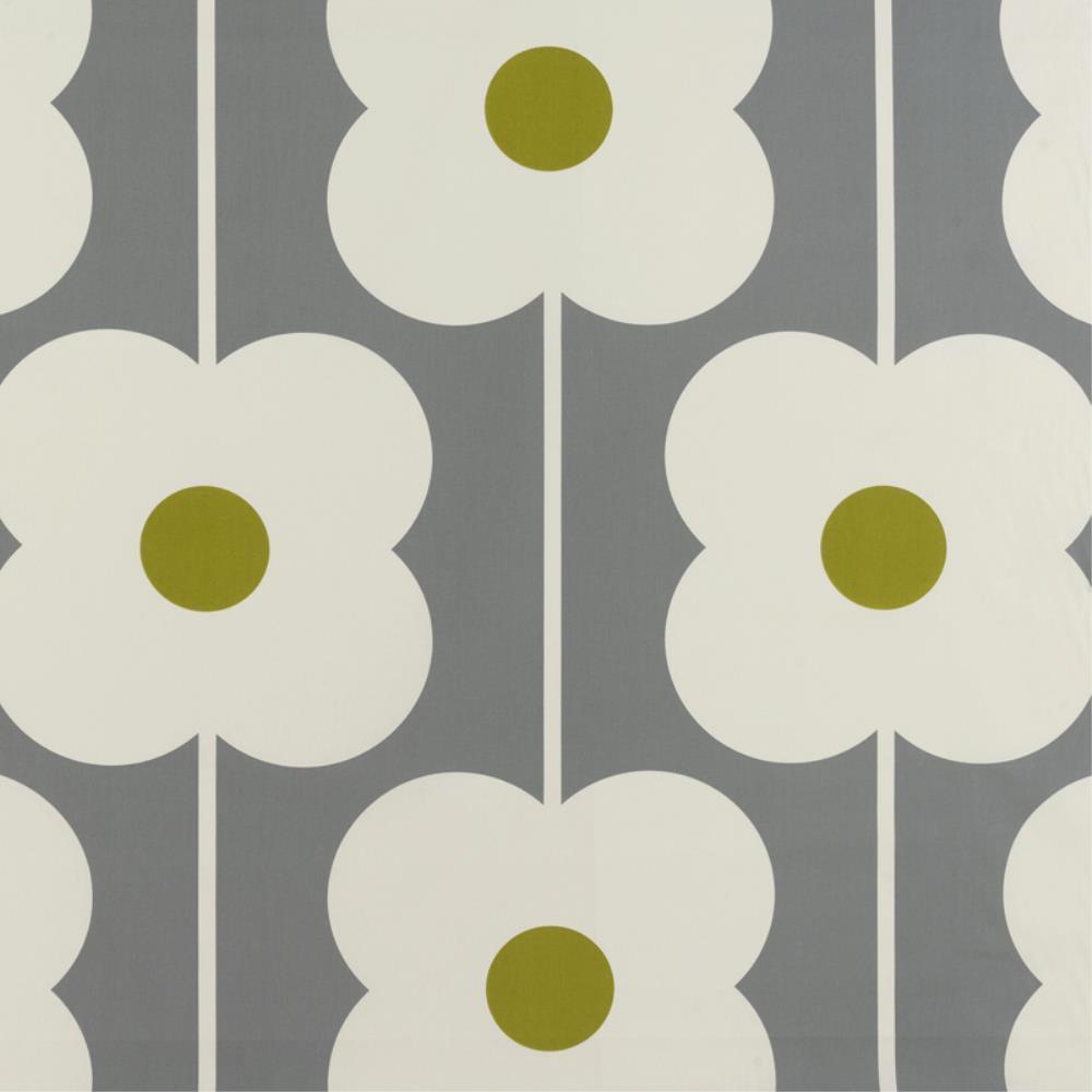 Abacus Flower in olive fabric - Bolt of Cloth - Orla Kiely