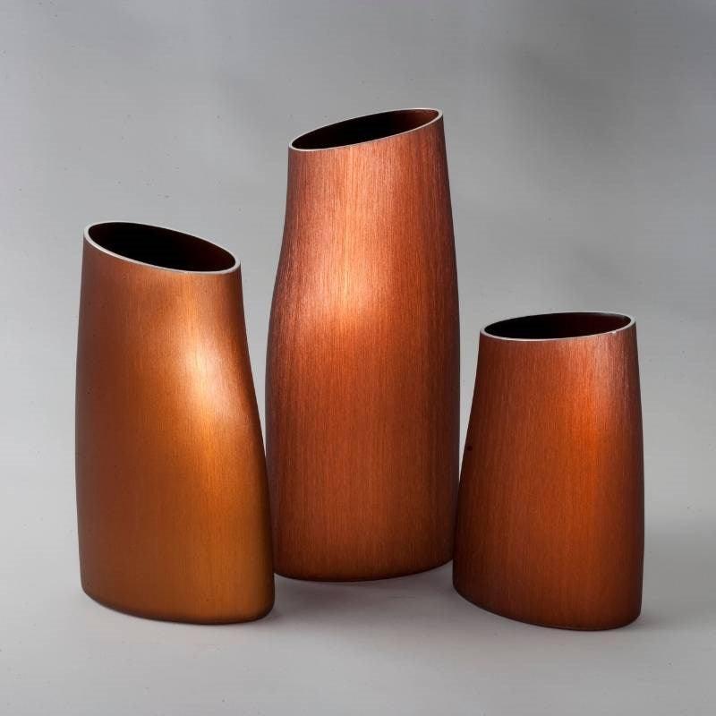 Aluminium Vase Small in copper - Bolt of Cloth - Fink