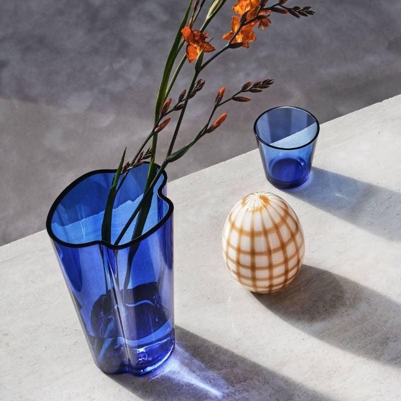 Alvar Aalto Vase 22cm in ultramarine blue - Bolt of Cloth - iittala