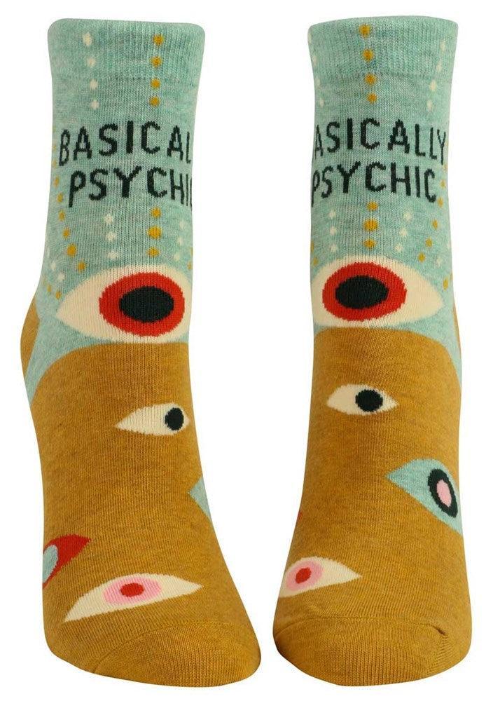 Ankle Socks - Basically Psychic - Bolt of Cloth - Blue Q