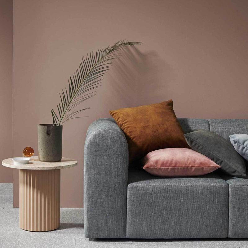 Ava Velvet Cushion Cover 50cm in ochre - Bolt of Cloth - Weave