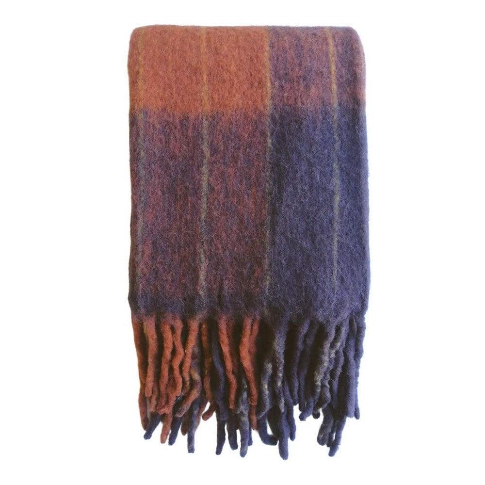 Bliss Pencil Stripe Throw in coffee, camel and mocha - Bolt of Cloth - Bliss