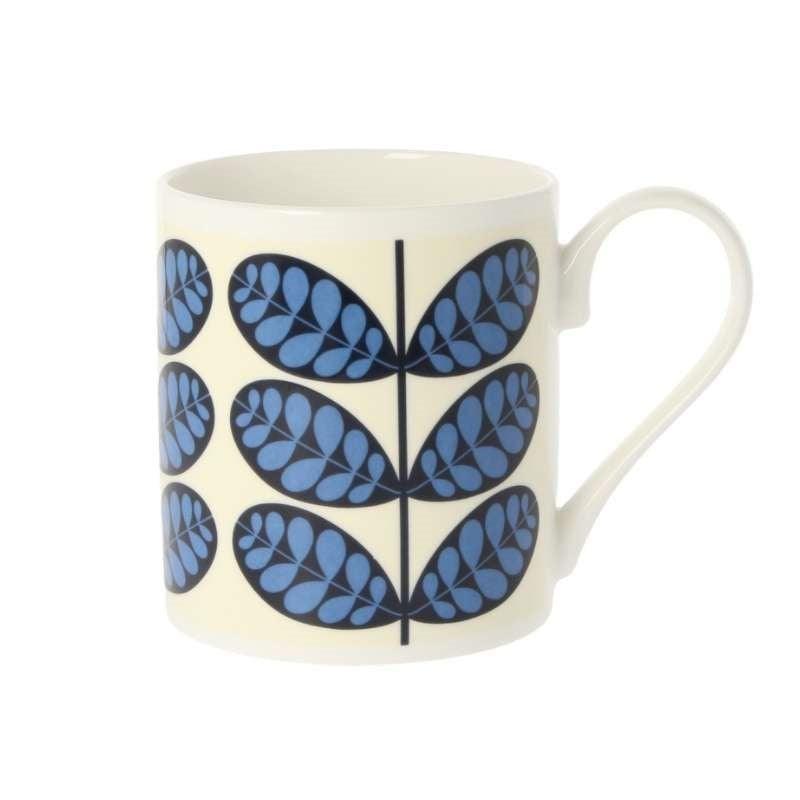 Botanica Stems Mug 350ml in blue - Bolt of Cloth - Orla Kiely