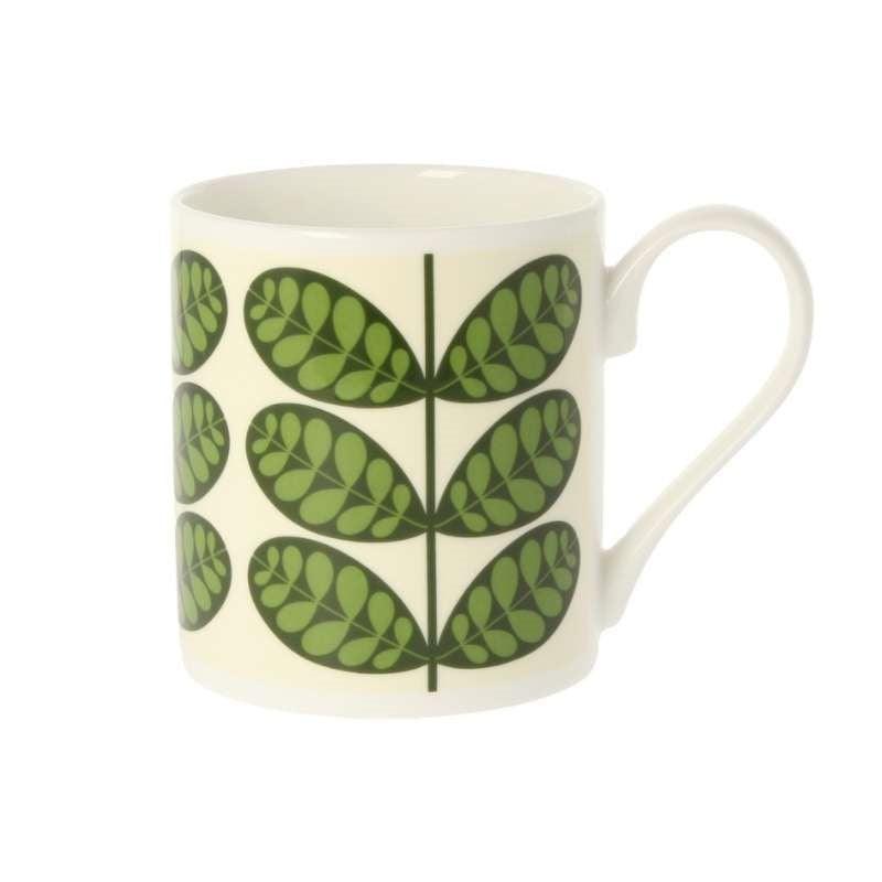 Botanica Stems Mug 350ml in green - Bolt of Cloth - Orla Kiely