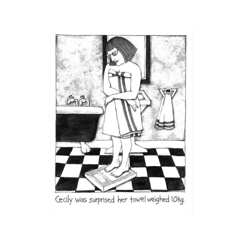 Cecily - Cecily Was Surprised Tea Towel - Bolt of Cloth - Cecily
