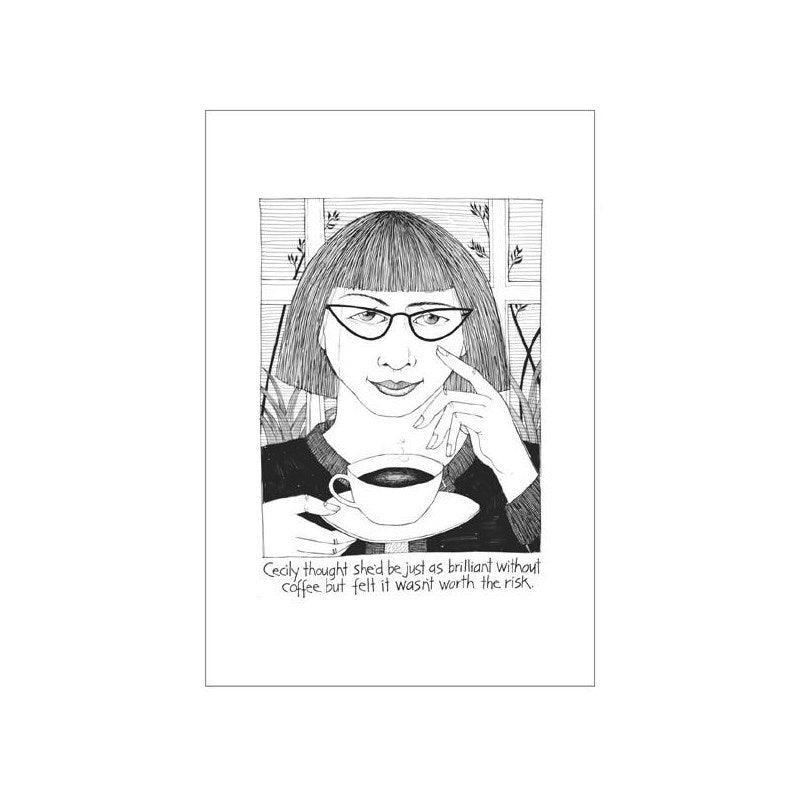 Cecily - Coffee Brilliance Tea Towel - Bolt of Cloth - Cecily