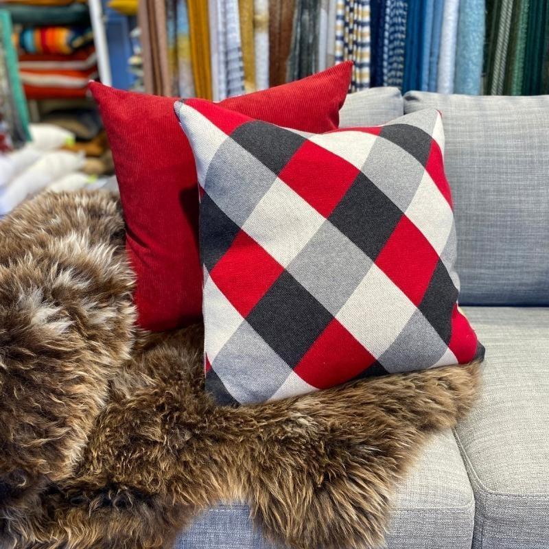 Black and hotsell white check cushions