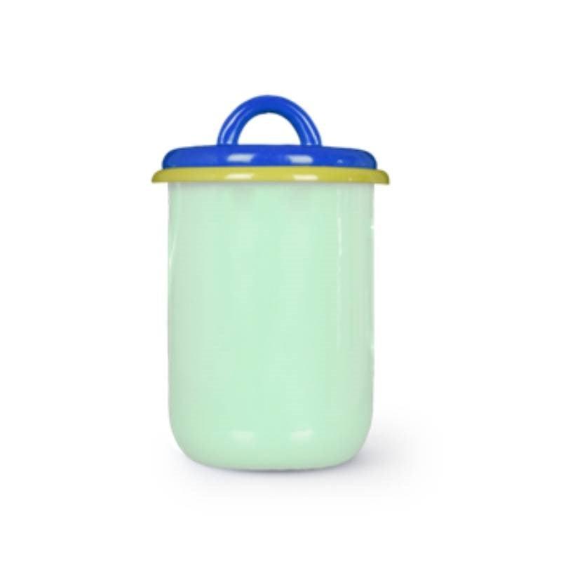 Colorama Enamel Jar in mint, electric blue, chartreuse - Bolt of Cloth - BORNN