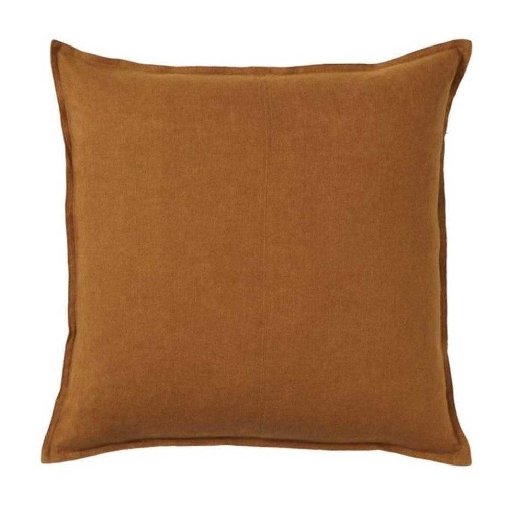 Como Linen Cushion Cover 50cm in spice - Bolt of Cloth - Weave