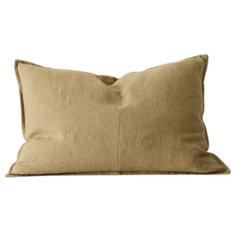Como Linen Cushion Cover 60x40cm in clay - Bolt of Cloth - Weave