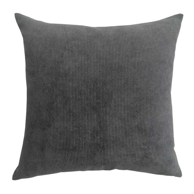 Cruze Corduroy Velvet Cushion Cover 50cm in asphalt - Bolt of Cloth - Bolt of Cloth