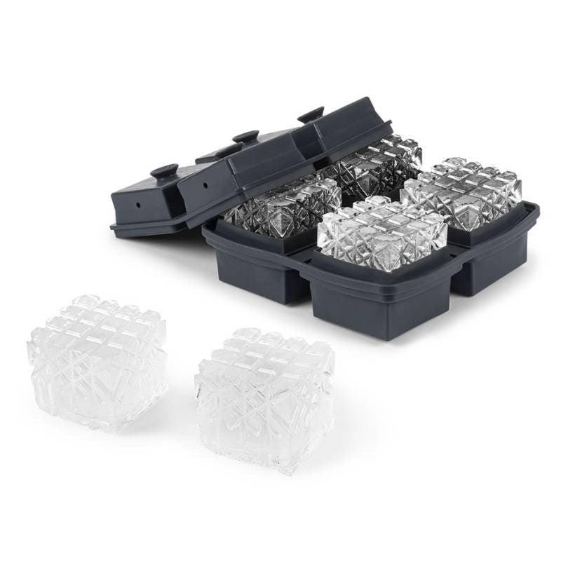 Crystal Cocktail Ice Tray Etched - Bolt of Cloth - Peak