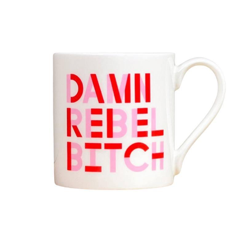 Damn Rebel Mug 300ml - Bolt of Cloth - Black & Beech