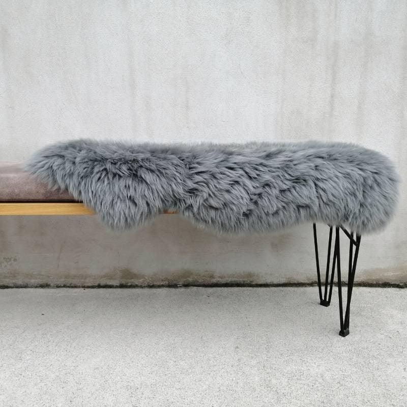 Dark Grey Sheepskin Rug - Bolt of Cloth - NZ Design