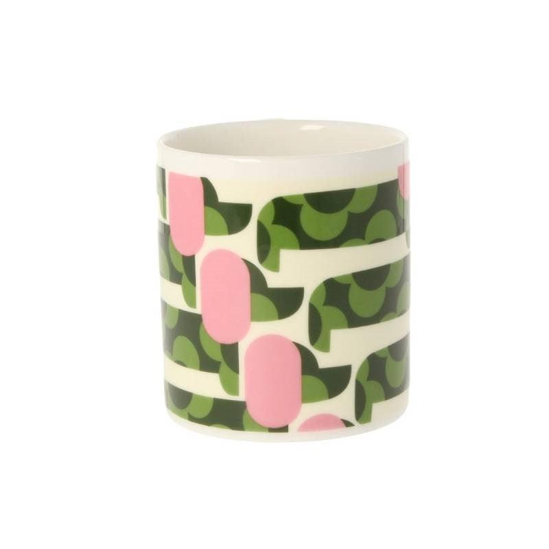 Dog Show Mug 300ml in pink, green - Bolt of Cloth - Orla Kiely