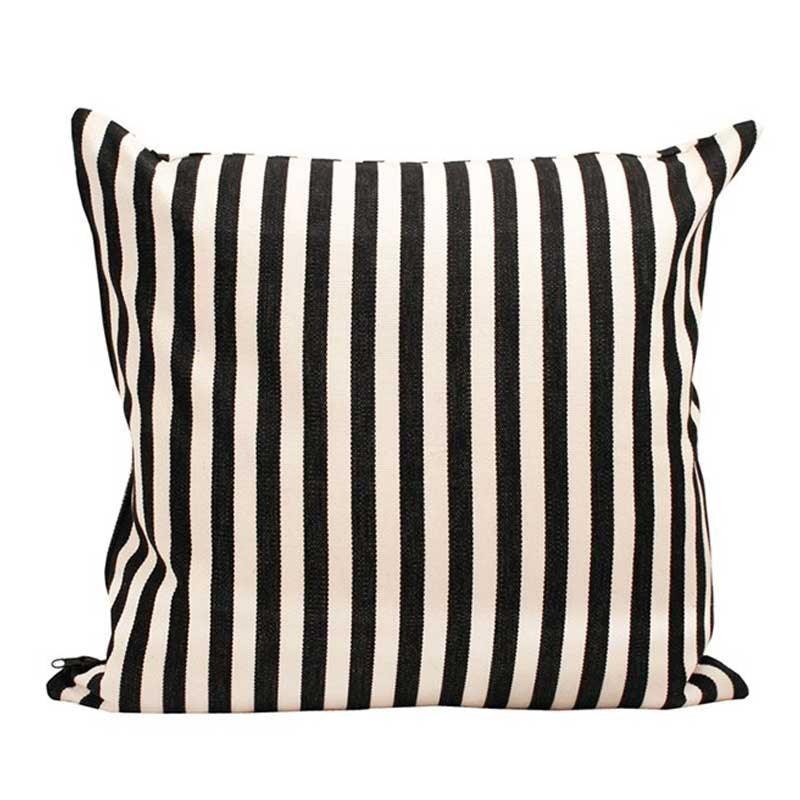 Donia Cushion Cover 50cm in black, off-white - Bolt of Cloth - Other