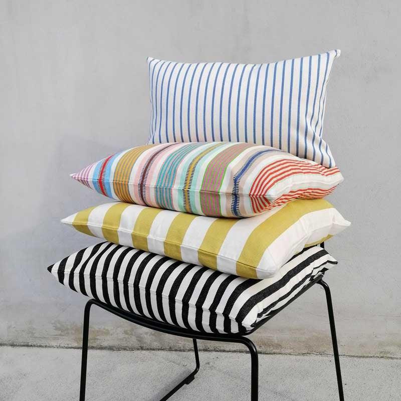 Donia Cushion Cover 50cm in black, off-white - Bolt of Cloth - Other