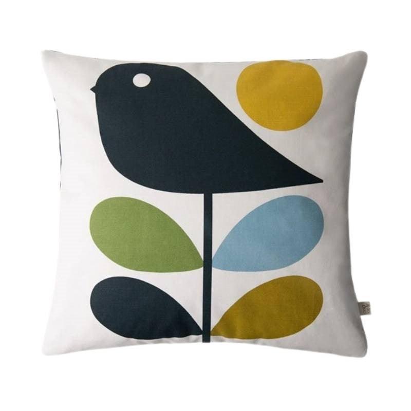 Early Bird Cushion Cover 45cm in duck egg - Bolt of Cloth - Orla Kiely
