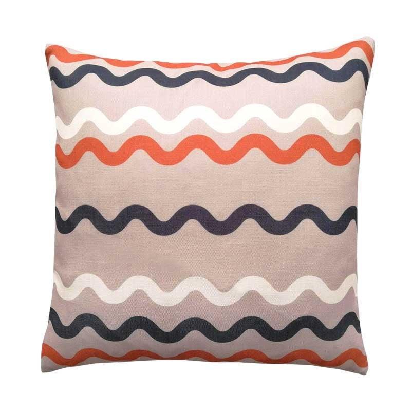 Ebb and Flow Cushion Cover 42cm in retro orange - Bolt of Cloth - Bolt of Cloth