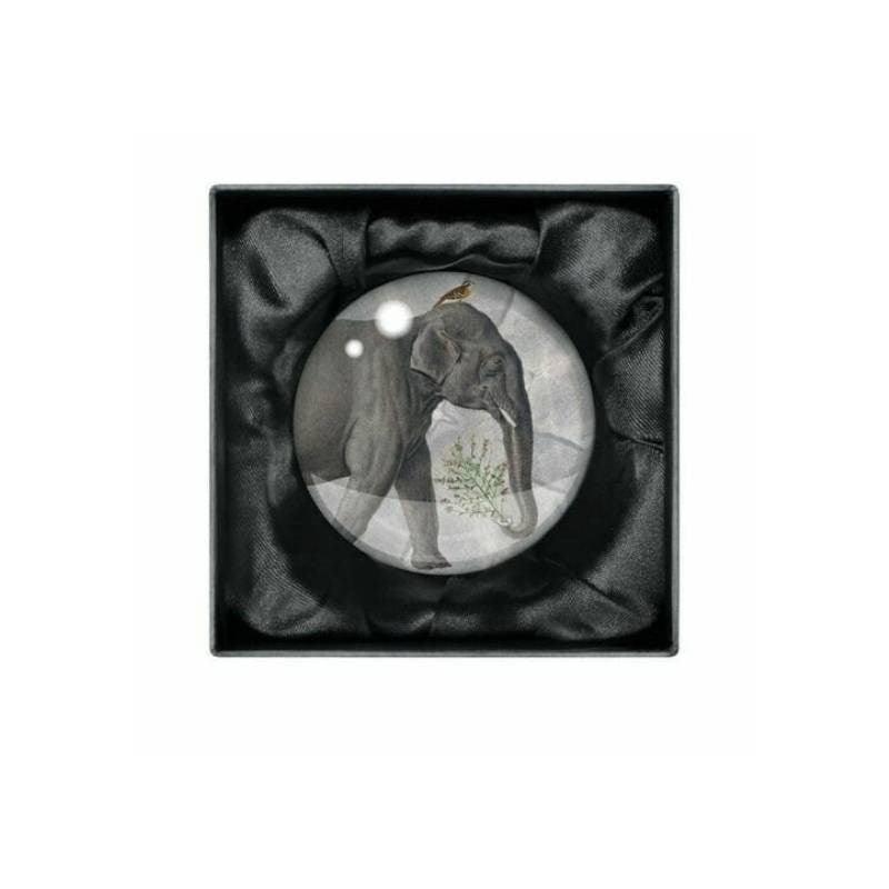 Elephant Glass Paperweight - Bolt of Cloth - Museums &amp; Galleries
