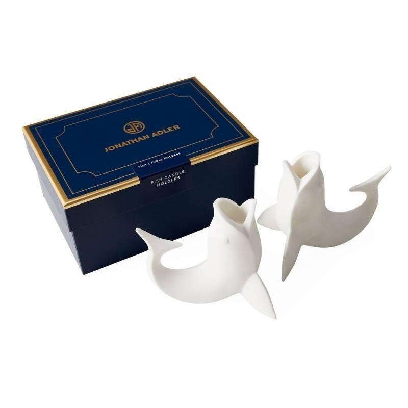 Fish Candle Holders Set of 2 - Bolt of Cloth - Jonathan Adler