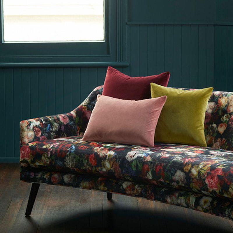 Flowerbomb Velvet in scarlet - Bolt of Cloth - Warwick