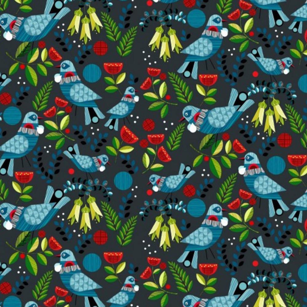 Forest Song - Birds Fabric - Bolt of Cloth - NZ Design