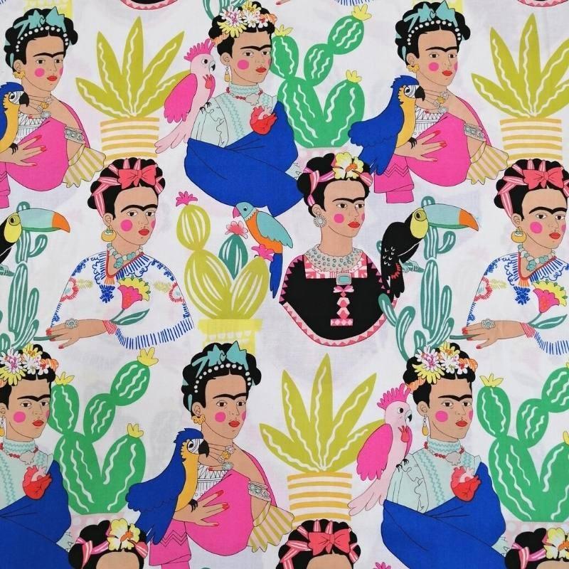 Frida Con Las Plumas in natural - Bolt of Cloth - Alexander Henry