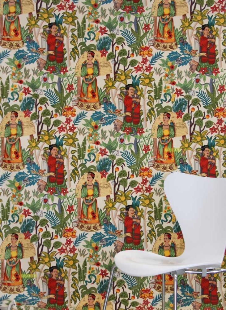 Frida's Garden in tea- Heavy Weight Fabric - Bolt of Cloth - Alexander Henry