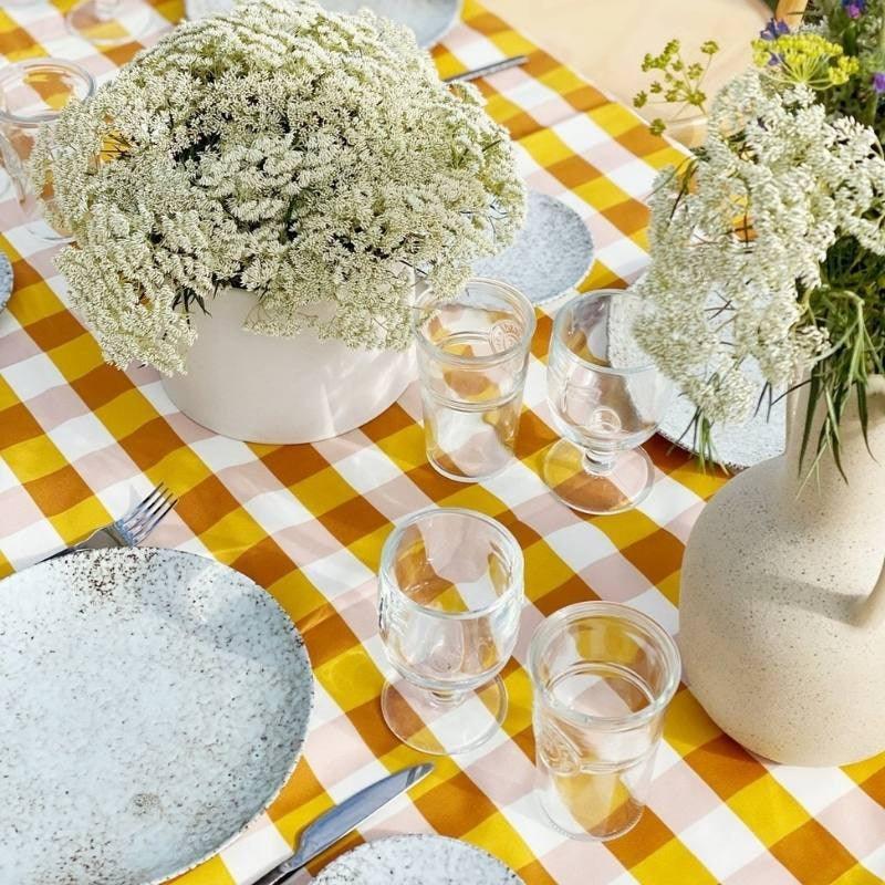 Gingham Tablecloth in butterscotch - Bolt of Cloth - Basil Bangs